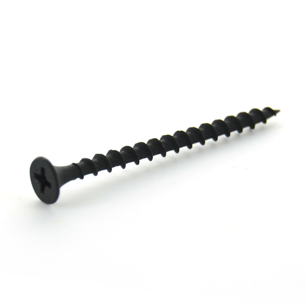 #8 x 2-1/2 Inch Coarse Thread Sharp Point #2 Phillips Drive Bugle Head Black Phosphate Steel Drywall