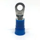 6 Gauge Nylon Insulated Ring Terminal Blue 1/4 Inch Stud