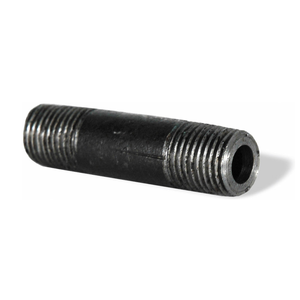 1/8" X Close Schedule 80 Male NPT Black Seamless Carbon Steel Pipe Nipple
