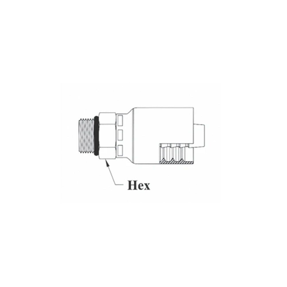 3/8 Inch Hose X 9/16X18 O-Ring Boss Male Rigid