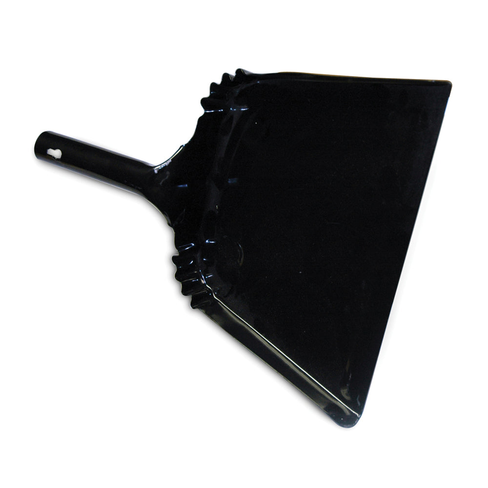 12 Inch Black 20 Gauge Metal Dust Pan