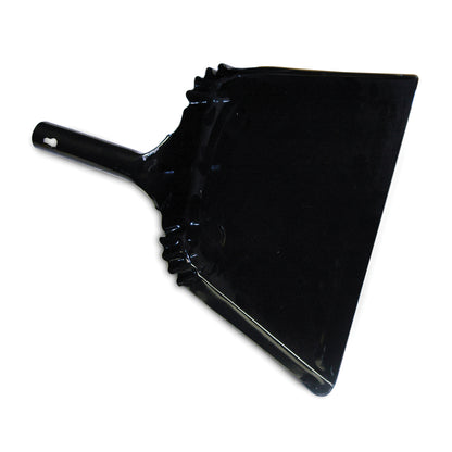 12 Inch Black 20 Gauge Metal Dust Pan