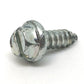 #8-18 x 3/4 Inch Slotted Hex Washer Head Crimptite Sheet Metal Screw Sms Zinc