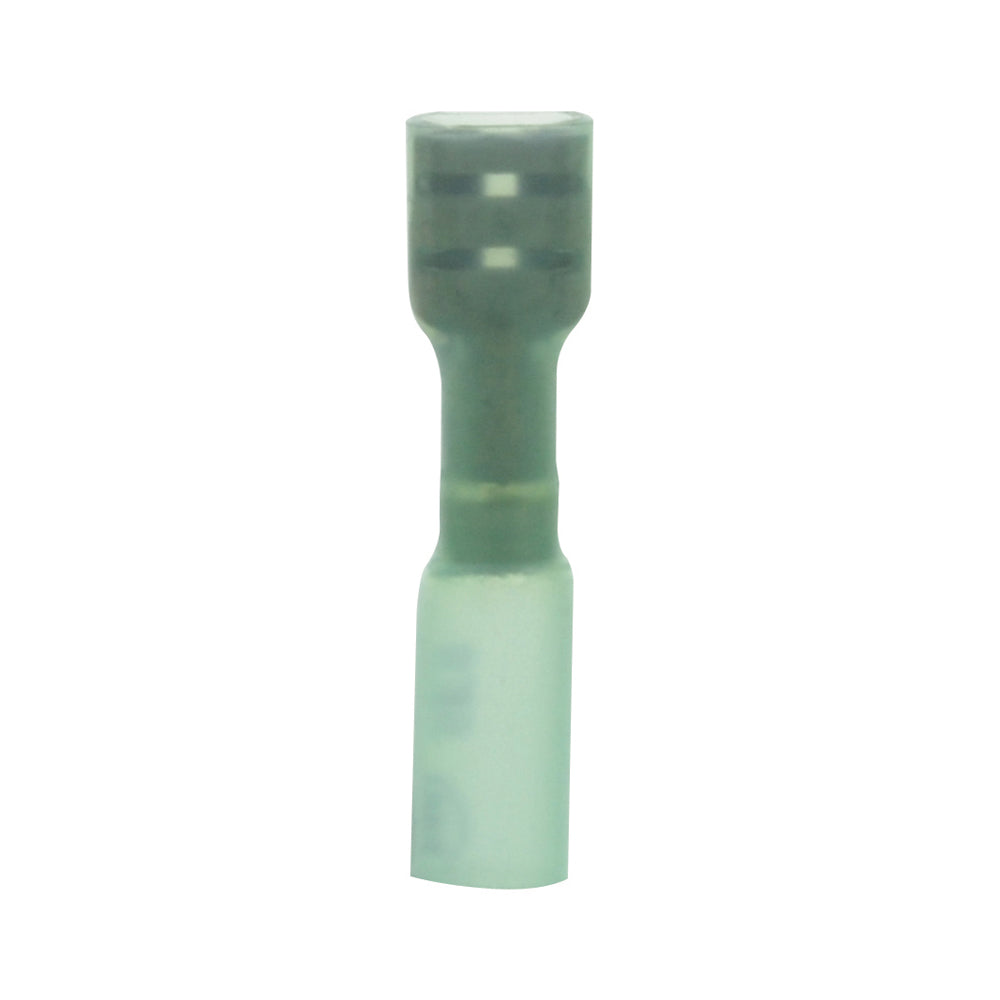 16-14 Gauge Lead Free Heat Shrink- Crimp & Solder Fully Insulated Female Disconnect 1/4 Inch Tab Blue