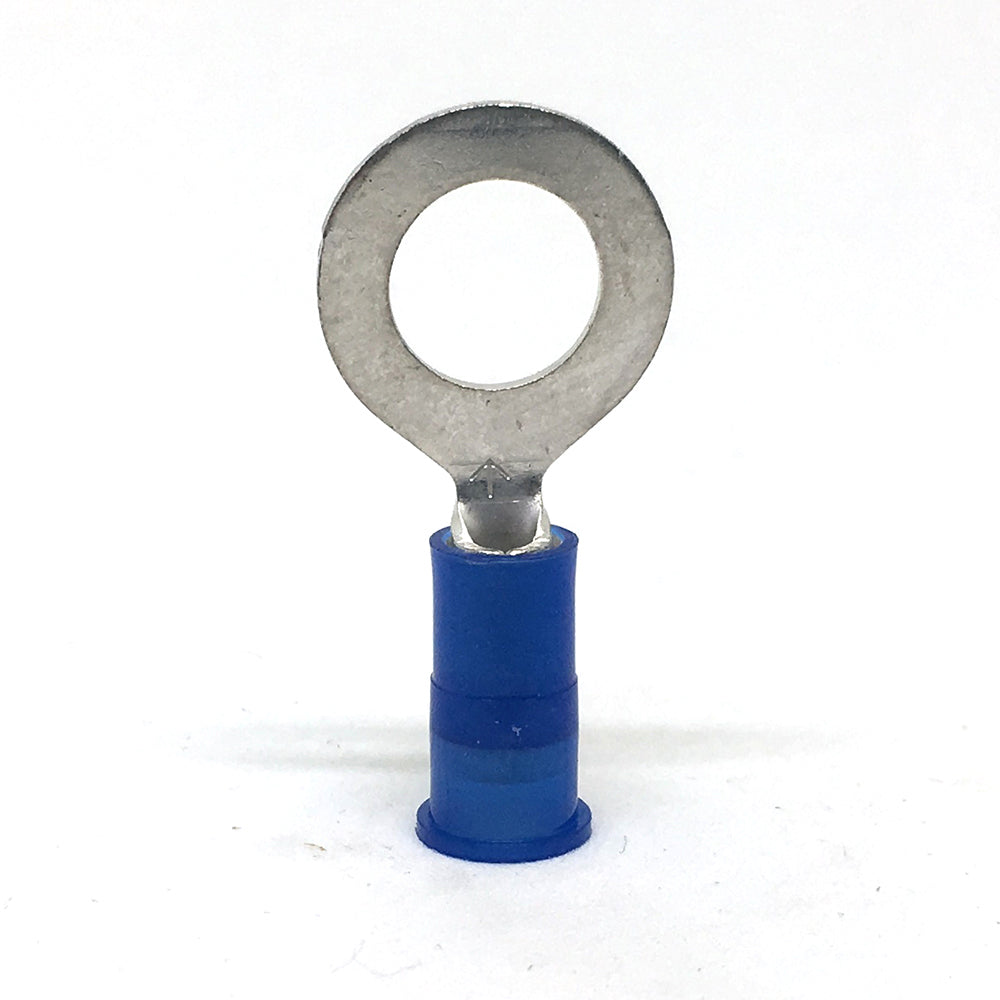 16-14 Gauge Nylon Insulated Ring Terminal Blue 5/16 Inch Stud