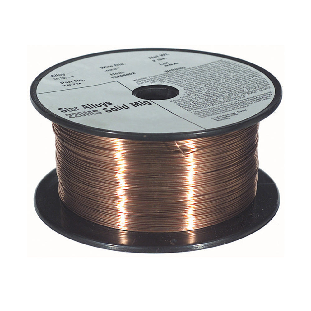 Star-Alloys 0.023 Inch 220Ms Mild Steel Solid Mig Wire - 2 Lb