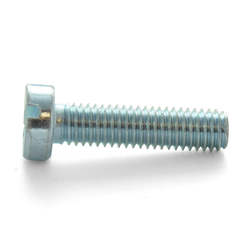 M4 x 0.7 x 10 mm Coarse Class 4.8 Zinc Plated Steel Slotted Drive Cheese Head Machine Screw
