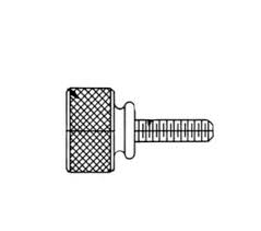 4/40 x 5/16 Inch Stainless Steel Knurled Thumb Screw With Washer