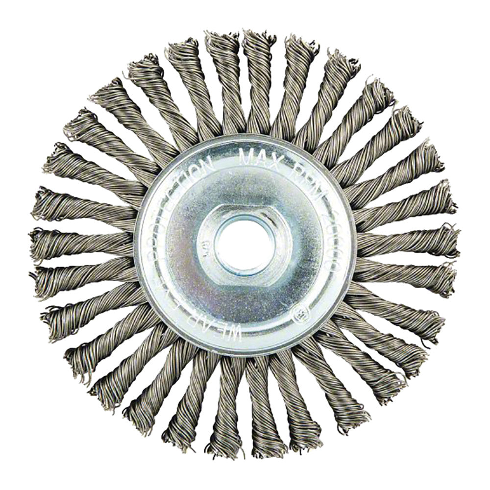 6-7/8" x 0.020 Bluefire Pipeline Stringer Bead Twist Knot Wire Wheel Brush Carbon Steel 1-1/8" Trim