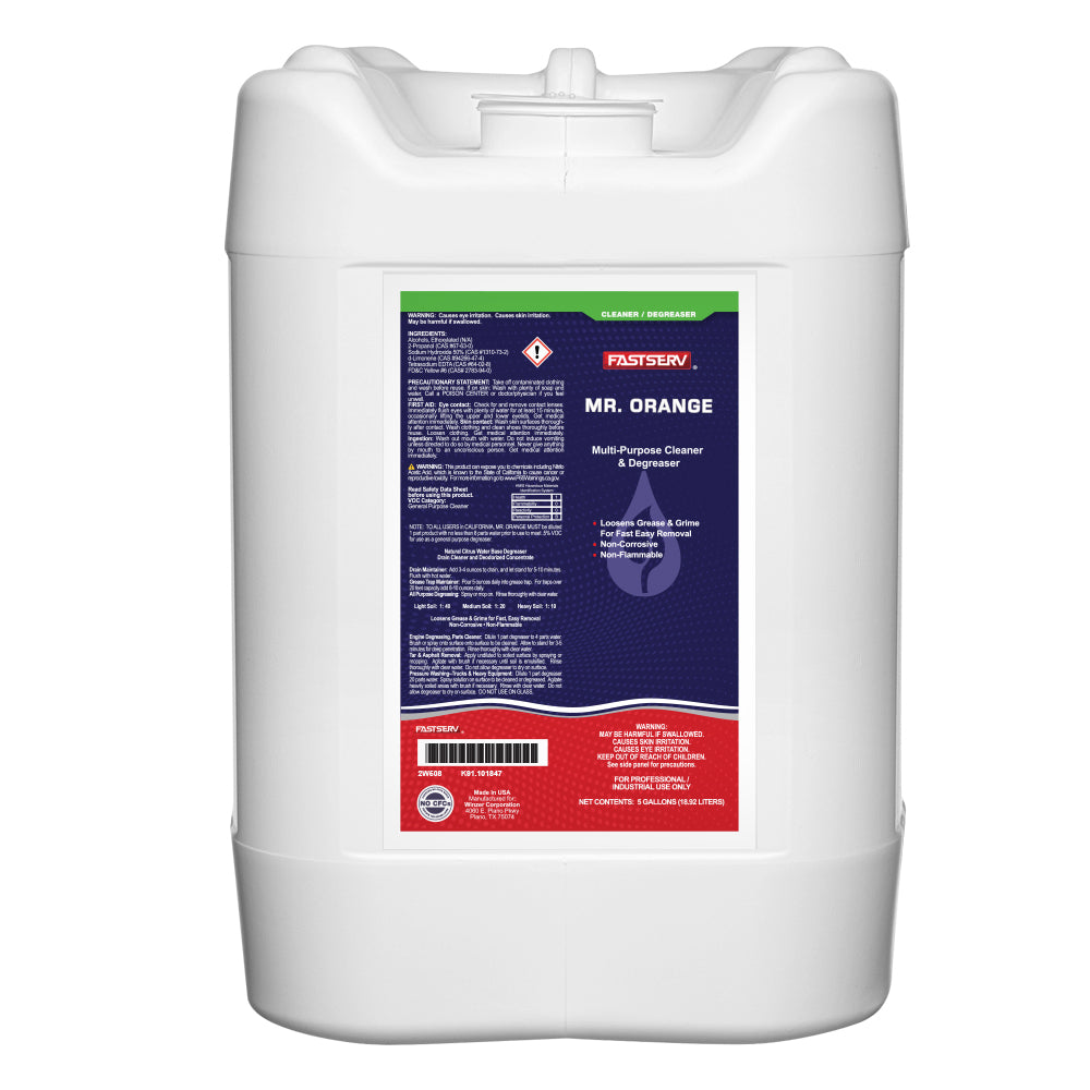 Fastserv Mr Orange Citrus Cleaner And Degreaser - 5 Gallon Bucket
