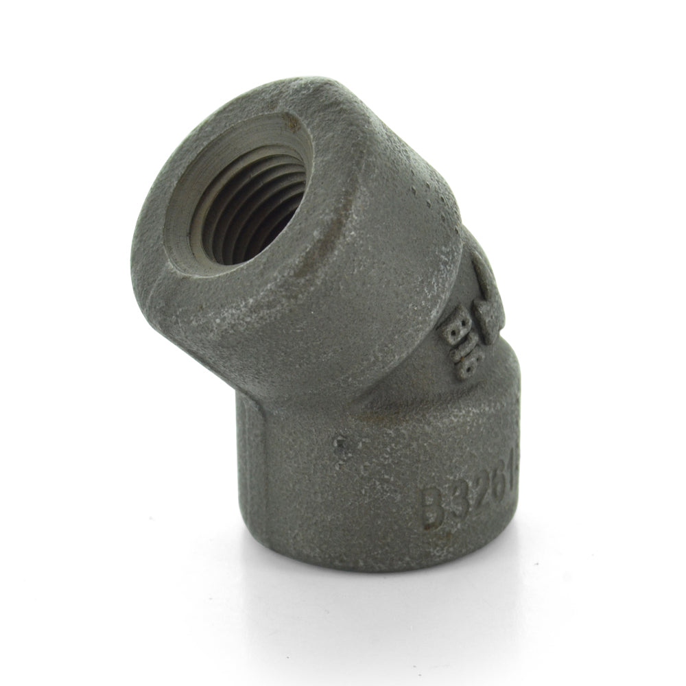 2 Inch Sch 160 Npt Black Forged Steel 45 Degree Elbow