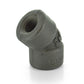 3/8 Inch Sch 160 Npt Black Forged Steel 45 Degree Elbow