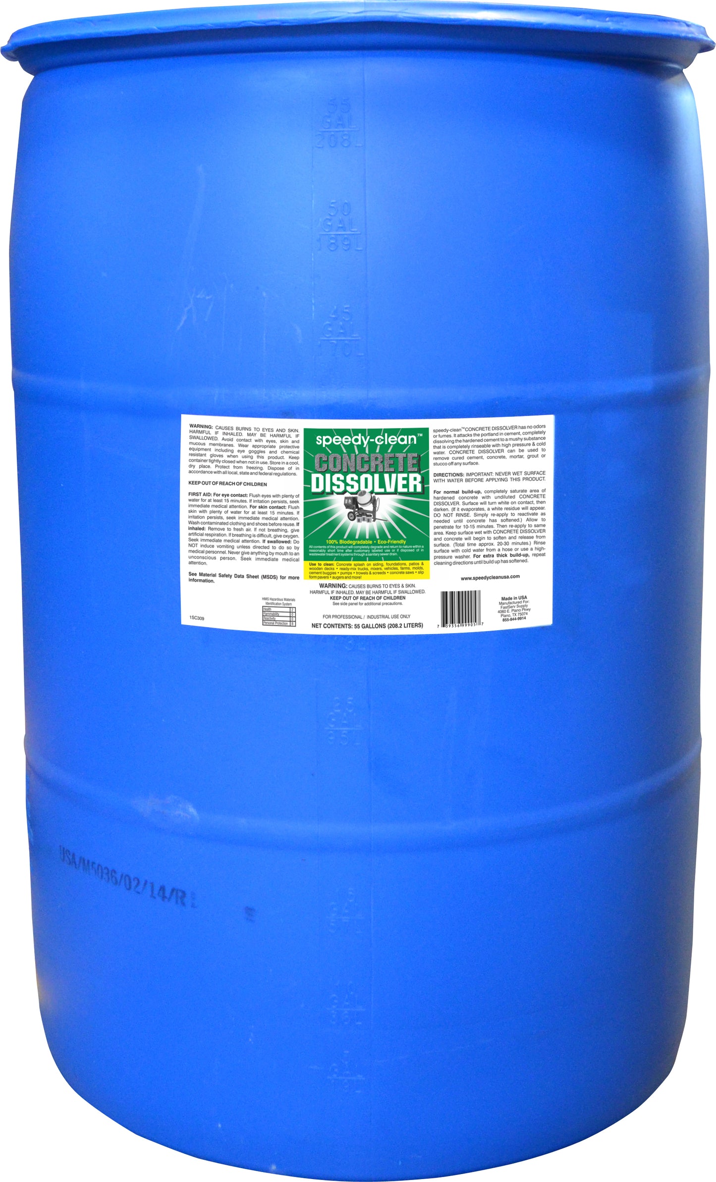 Speedy-Clean Concrete Dissolver - 55 Gallons
