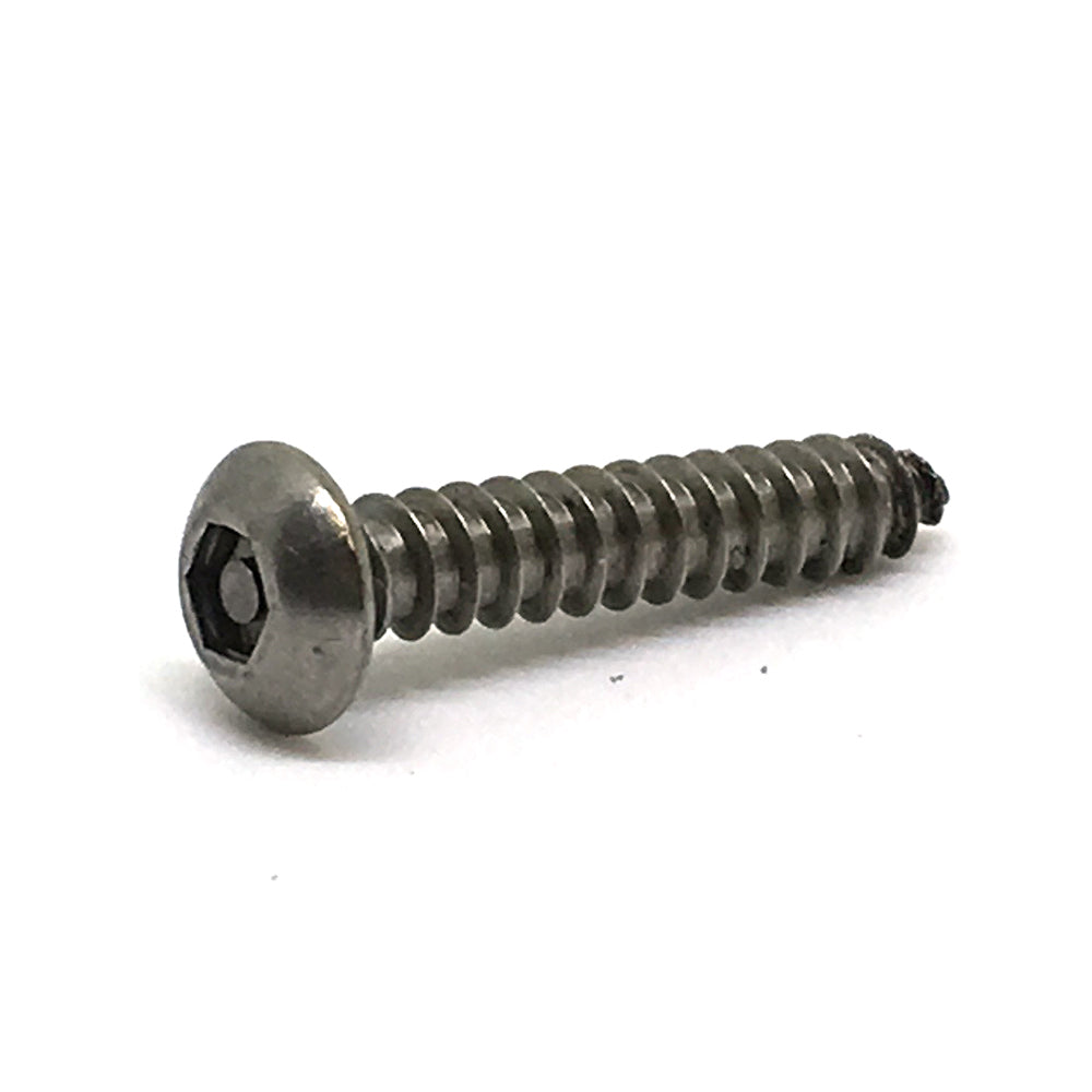 #8 x 1-1/4 Inch Stainless Steel Hex Pin Button Head Tamper Resistant Sheet Metal Screw