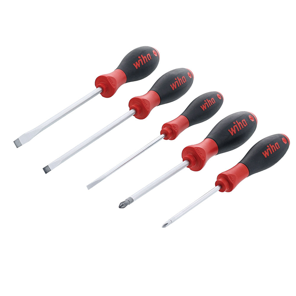 5 Piece Softfinish Slotted And Phillips Screwdriver Set