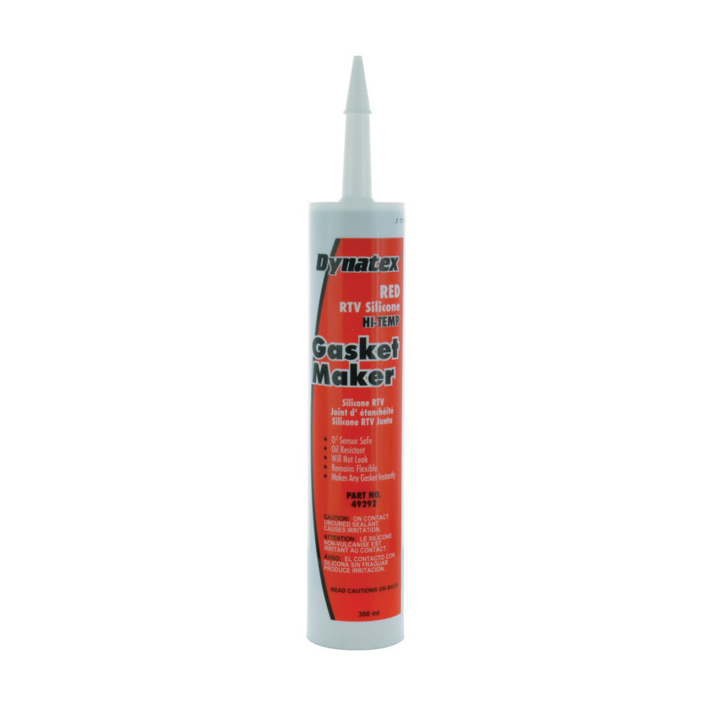 Dynatex Red Hi-Temp RTV Silicone Gasket Maker - 11 Oz