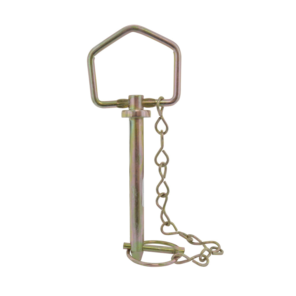 1 Inch x 6-1/4 Inch Zinc Plated Yellow Steel Forged Hitch Pin