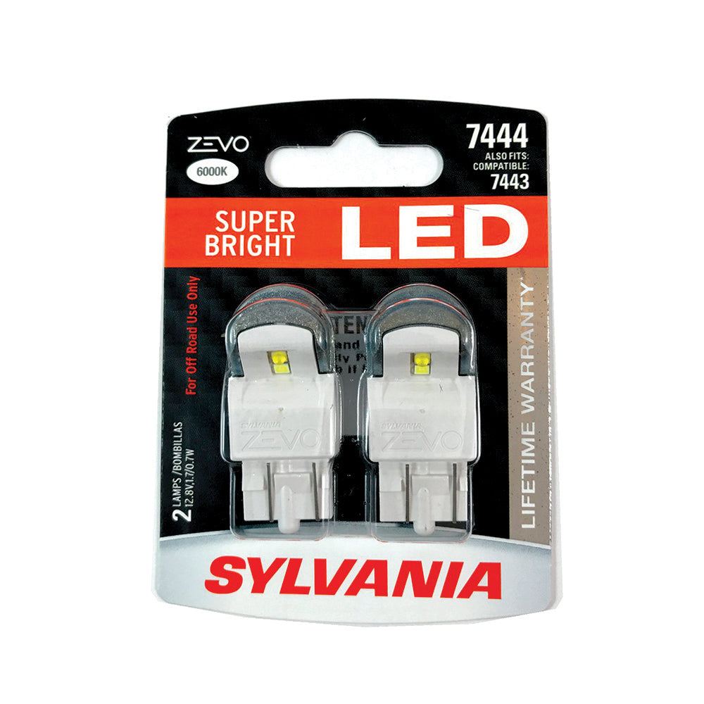 Zevo 7444 White Auto LED Bulb - 2 Per Pack
