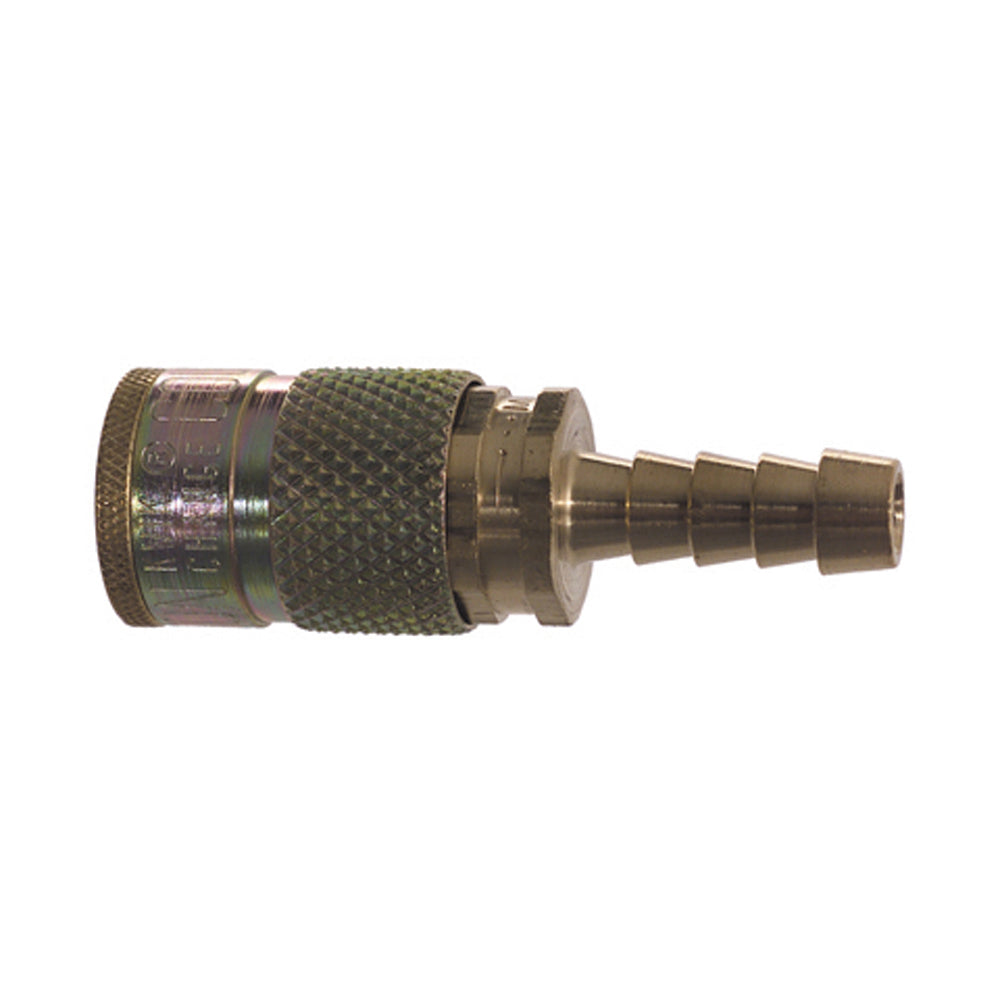 1/4 Inch Basic Size Tru-Flate / Parker Style Interchange Coupler 3/8 Inch Hose Barb
