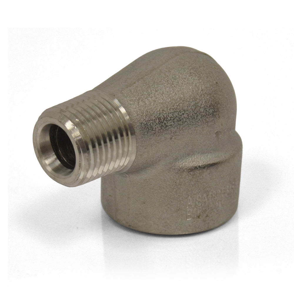 1/2" Schedule 80 316 Stainless Steel Heavy Duty 90 Degree Street Elbow