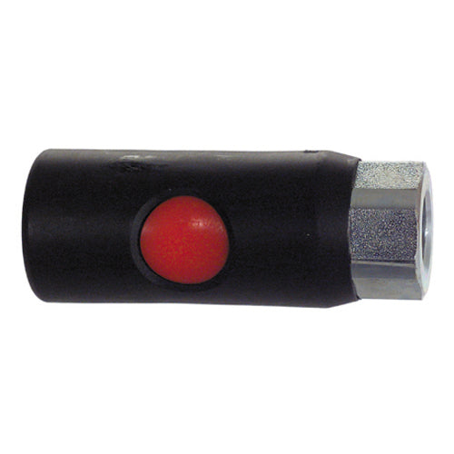 1/4 Inch Basic Size Safety Type Automotive / Tru-Flate Style Push Button Air Coupler 3/8 Inch Female NPT