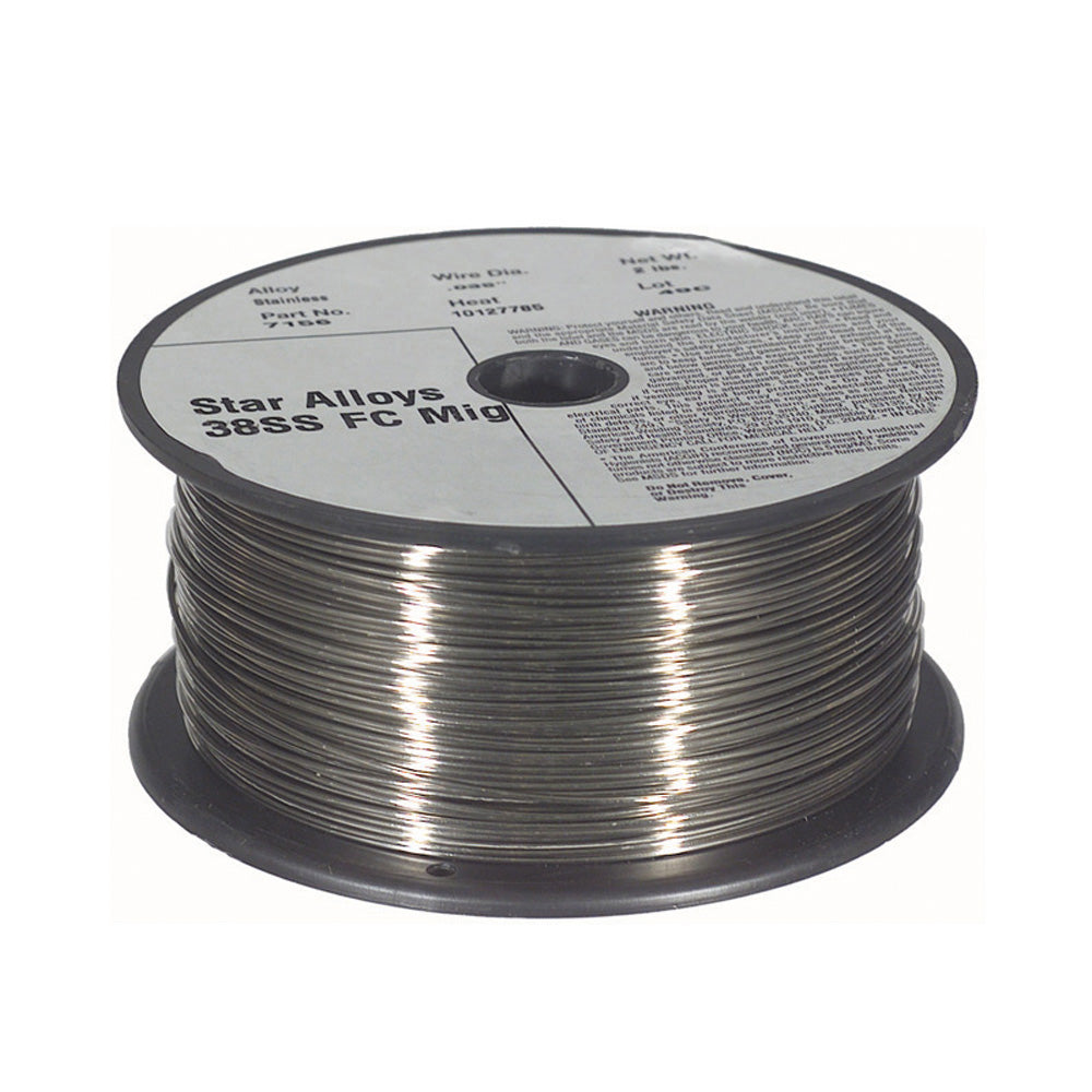 Star-Alloys 0.023 Inch 38Ss Stainless Steel Solid Mig Wire - 2 Lb
