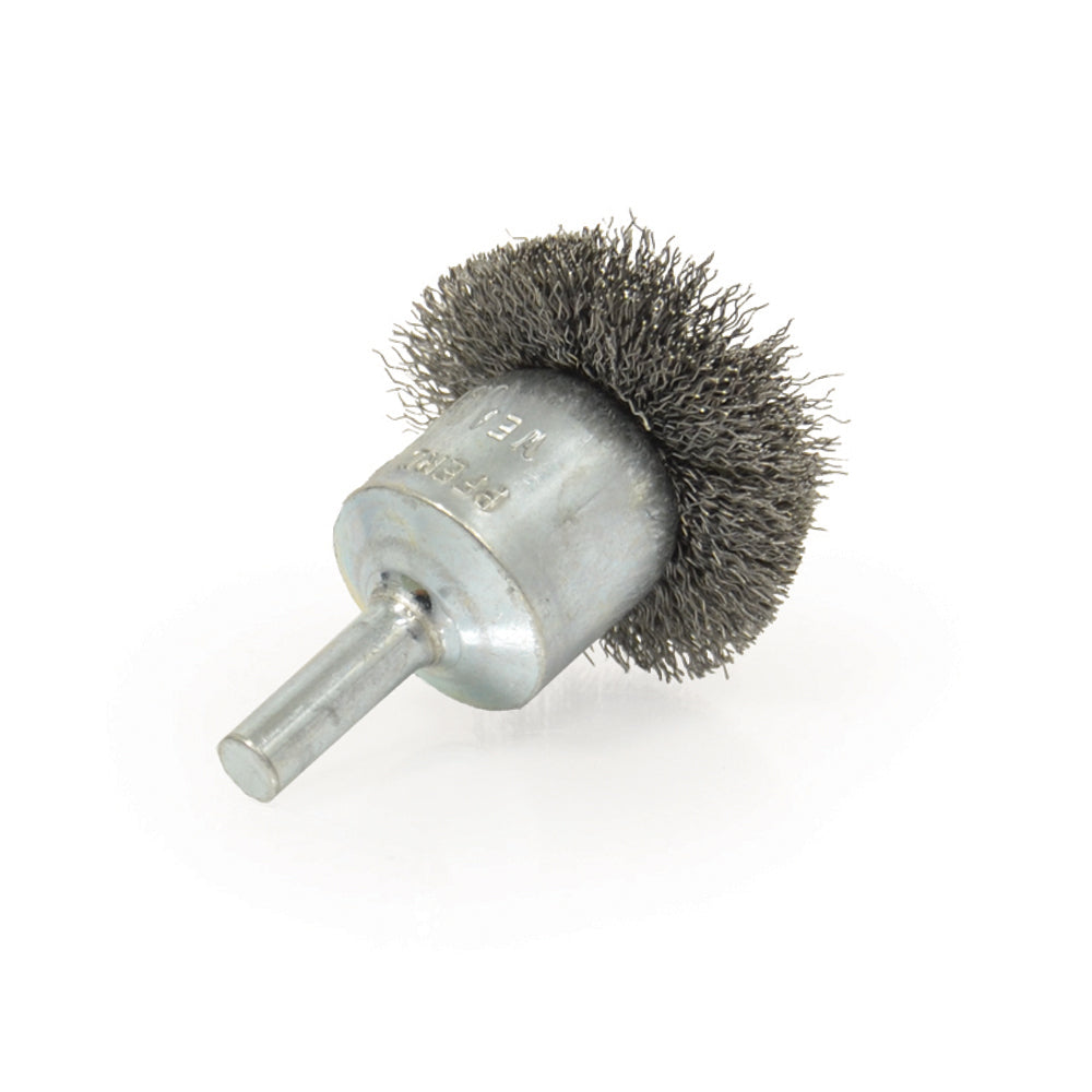 1-1/2 Inch x 0.020 Inch x 1/4 Inch Stem Mounted  Carbon Steel Circular Flared Stem Mounted Specialty Brush