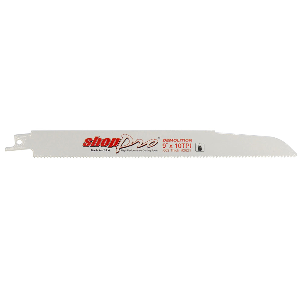 ShopPro 9 x 7/8 x .062 Demolition Reciprocating Saw Blade - 10 Tpi