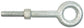 1-8 x 9 Inch Hot Dipped Galvanized Forged 1030 Carbon Steel Eye Bolt With Heavy Hex Nut