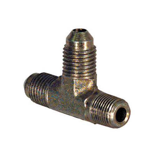 1/2" x 1/2" 10000 Psi Zinc Plated Crbn Steel Male Run Tee Male JIC X Male JIC X Male Pipe JIC 37° Adapter