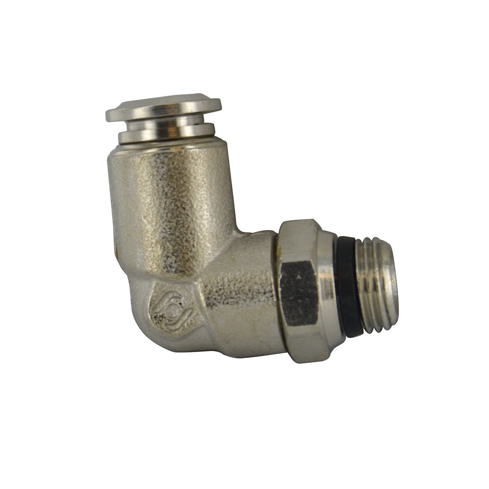 M6 Tube X 1/4 Inch Pipe Male Swivel Elbow - Universal Thread