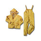 Yellow PVC/Polyester 3 Piece Rainsuit - Large