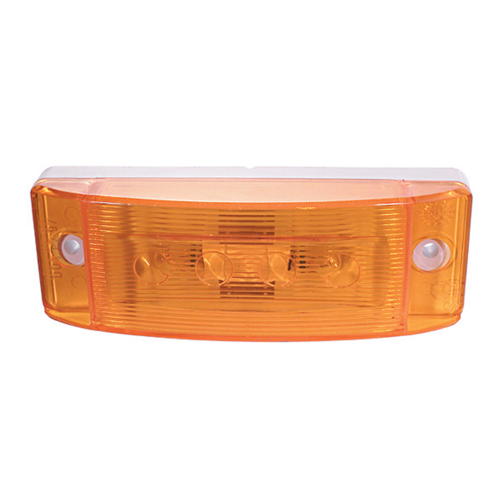 Sealed Two Bulb Clearance Marker Amber With Rectangular Mount