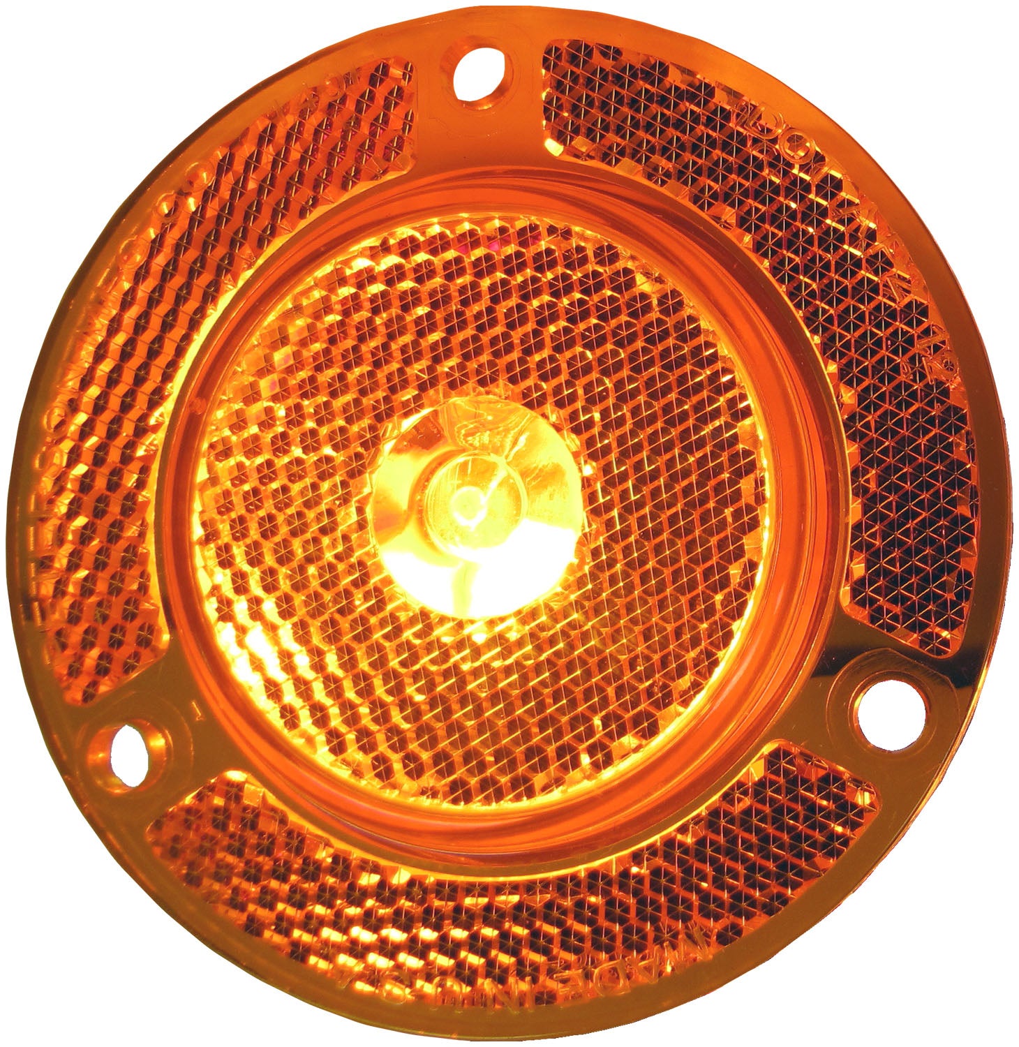 LED Marker/ Clearance, Round, Reflex Flange, 2″- Amber