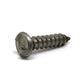 #10 x 2 Inch Stainless Steel One-Way Round Head Sheet Metal Screw