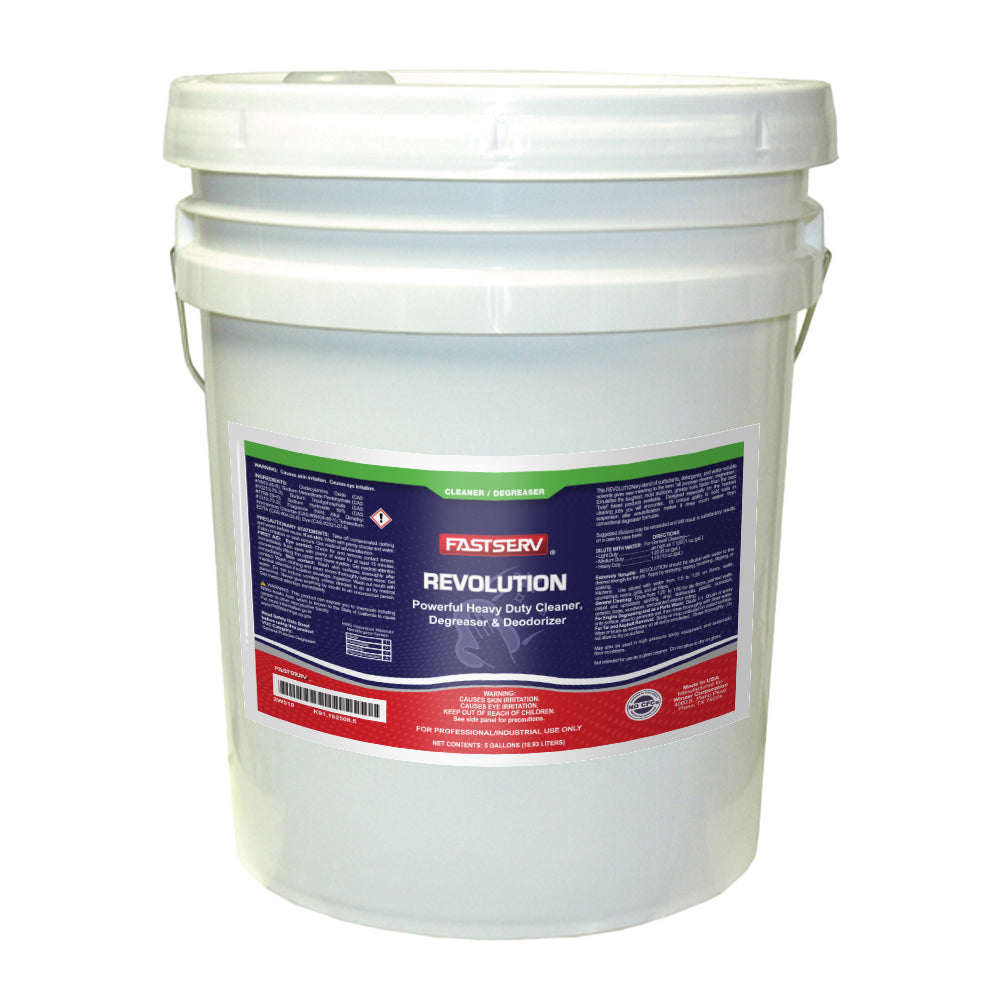 Fastserv Revolution Heavy-Duty Cleaner & Degreaser - 5 Gallon Bucket