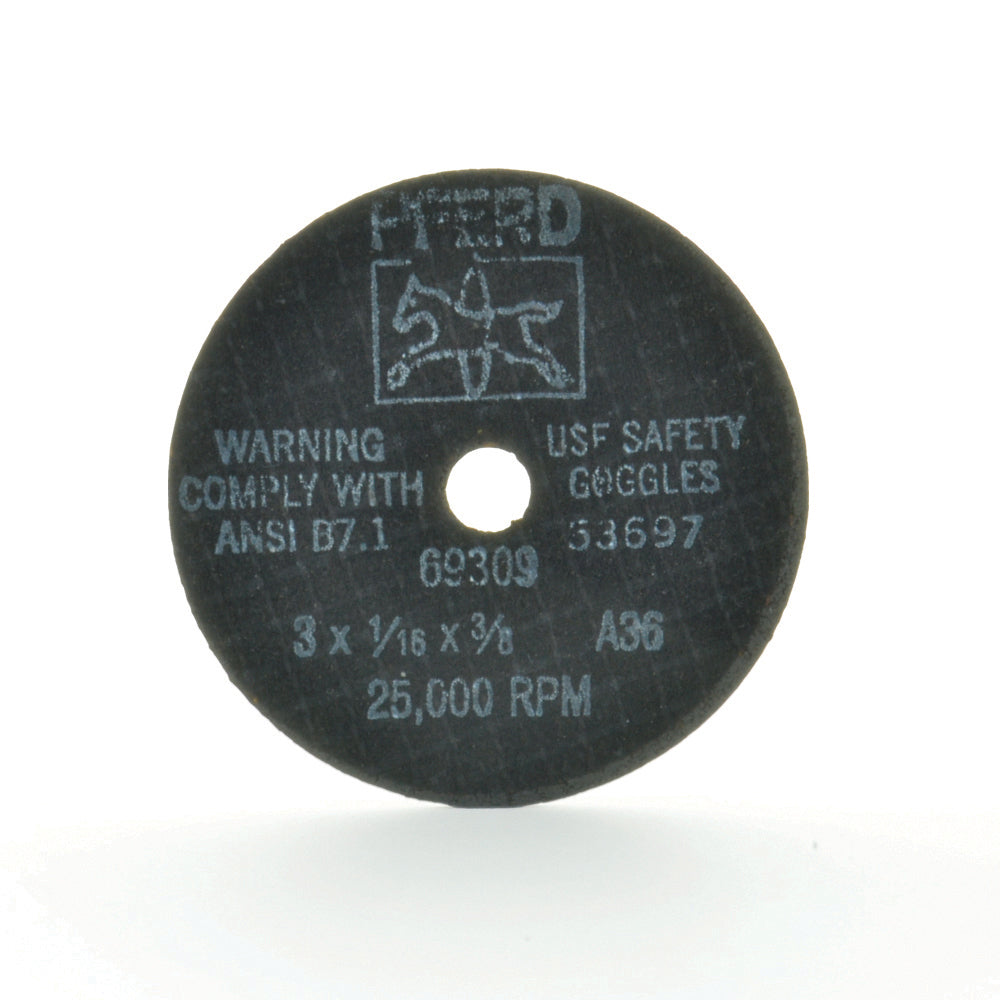 3 Inch x 1/16 Inch x 3/8 Inch A36P Type 1 Cut-Off Wheel for Die Grinders