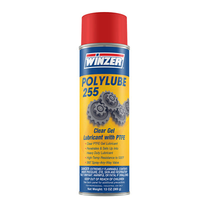 Winzer Polylube 255 Clear Gel Lubricant With Ptfe - 13 Oz Net. - Aerosol