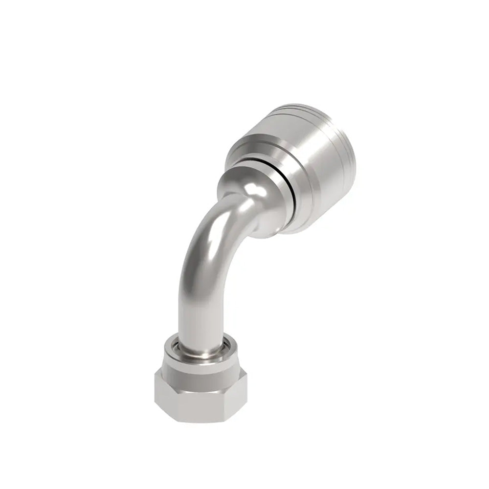 1/4 x 1/2 Female Flat Face O-Ring (FFOR) 90° Tube Elbow Medium Drop (04Z-J38)