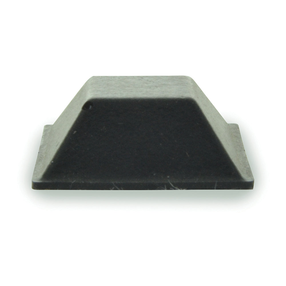 0.810 Inch X 0.300 Inch Square Flat-Topped Bumper Pad Black