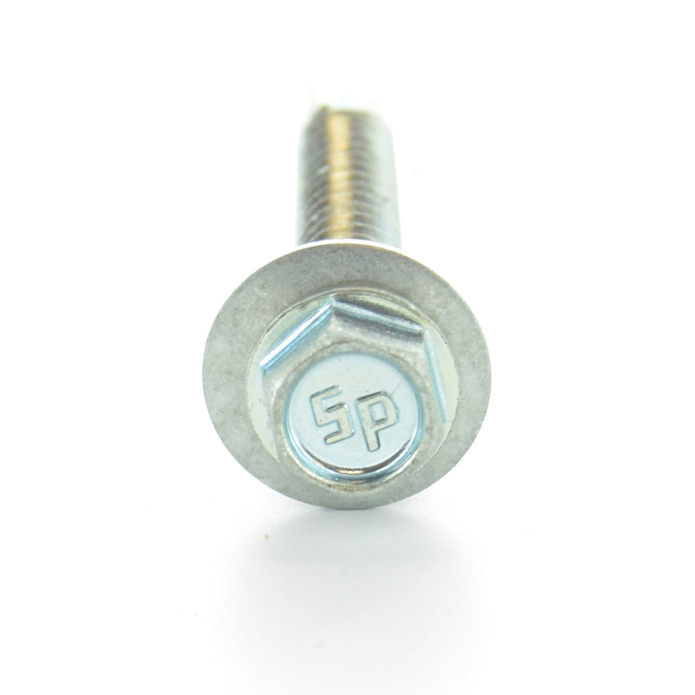 #10-16 x 2 Inch Zinc Plated Steel #3 Point Indented Hex Washer Head Self-Drilling Tek Screw With Bonded Neoprene Washer