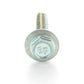 #12-14 x 2 Inch Zinc Plated Steel #3 Point Indented Hex Washer Head Self-Drilling Tek Screw With Bonded Neoprene Washer