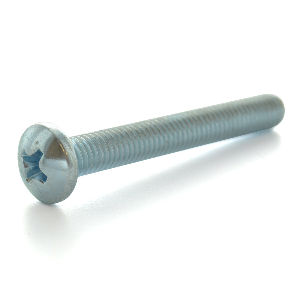 #10-32 x 2-1/2 Inch Fine Zinc Plated Steel #2 Phillips Drive Pan Head Machine Screw