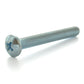 #10-32 x 2-1/2 Inch Fine Zinc Plated Steel #2 Phillips Drive Pan Head Machine Screw