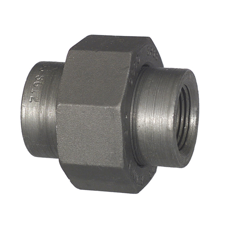 3/8 Inch Sch 160 Npt Black Forged Steel Union