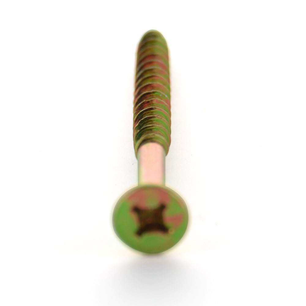 #10 x 2-1/2 Inch Zinc Plated Steel Phillips Flat Head Wood Screw