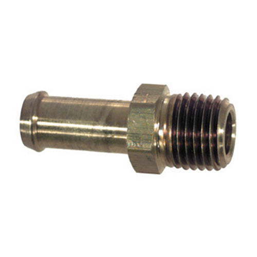 5/16 Inch X 3/8 Inch Male Inverted Connector Brass Fuel Hose - Single Barb