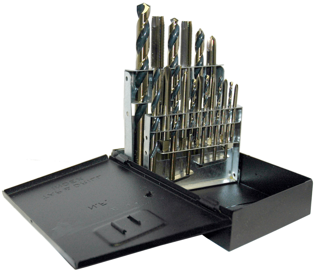 18 Piece Tap And Drill Set Fine With Metal Index