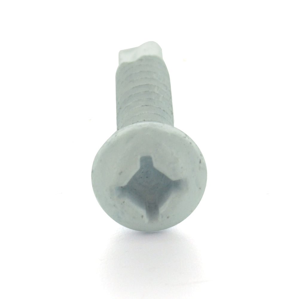 #8 x 1-1/2 Inch Painted Self-Drilling Pan Head Square Drive Screws - White