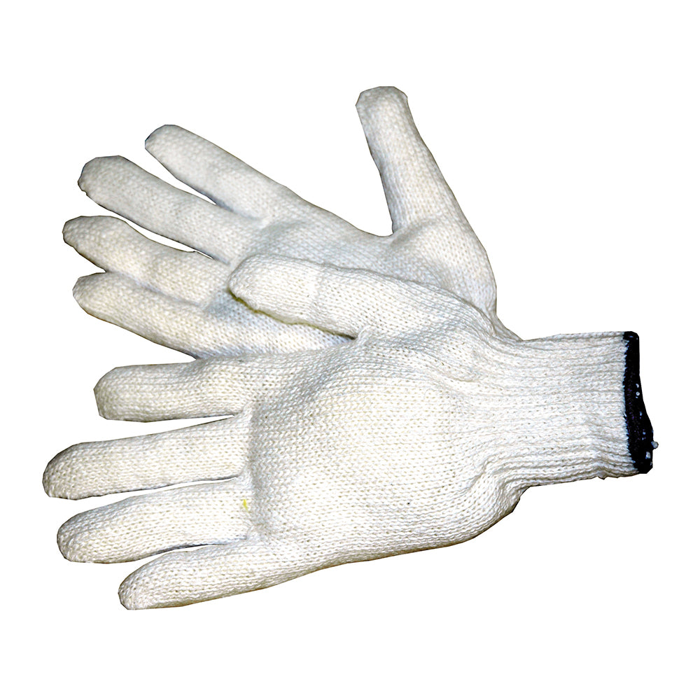 Large Natural White Cotton/Polyester Premium Standard Glove